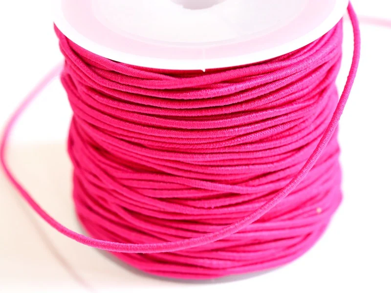 1 m de cordon élastique 1 mm - Rose fushia - Image 2
