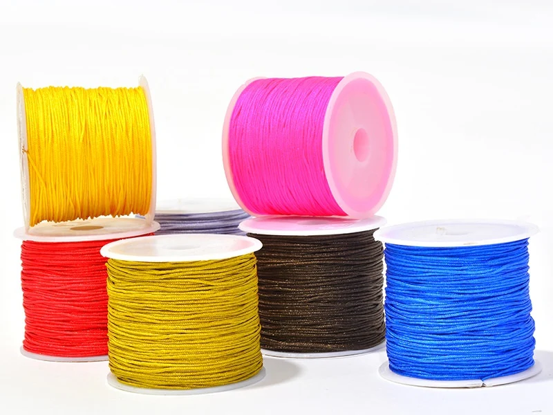 1 m de fil de jade / fil nylon tressé 1 mm - bleu roi - Image 2
