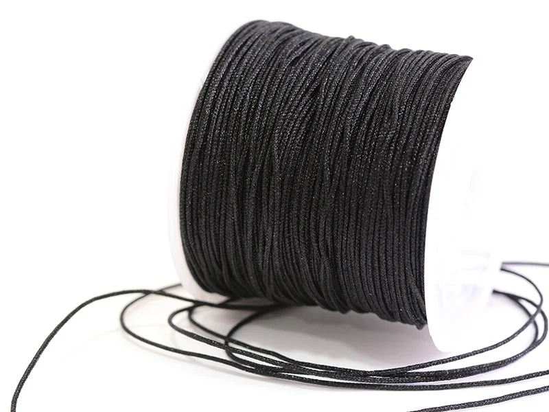 1 m de fil de jade / fil nylon tressé 1 mm - noir - Image 3