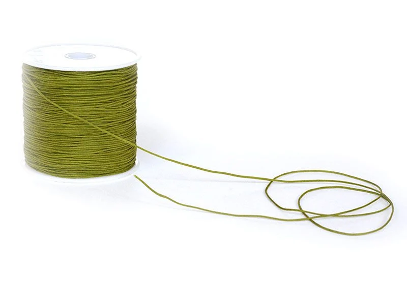 1 m de fil de jade / fil nylon tressé 1 mm - vert kaki - Image 2