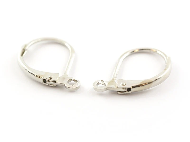 1 paire de boucles d'oreilles dormeuses argentées