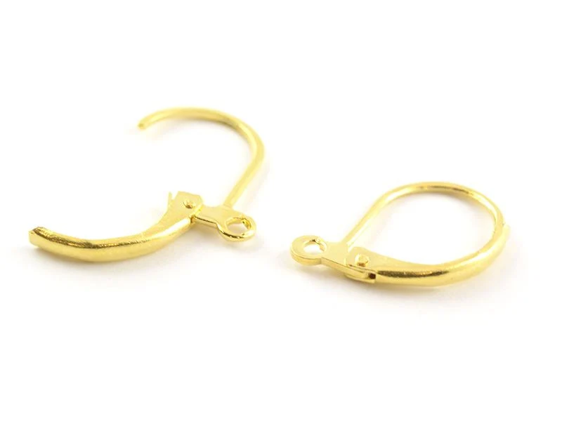 1 paire de boucles d'oreilles dormeuses - couleur or - Image 3