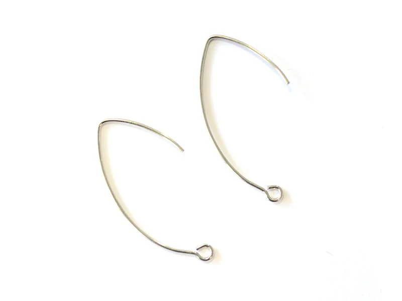 1 paire de boucles d'oreilles dormeuses simples - argenté
