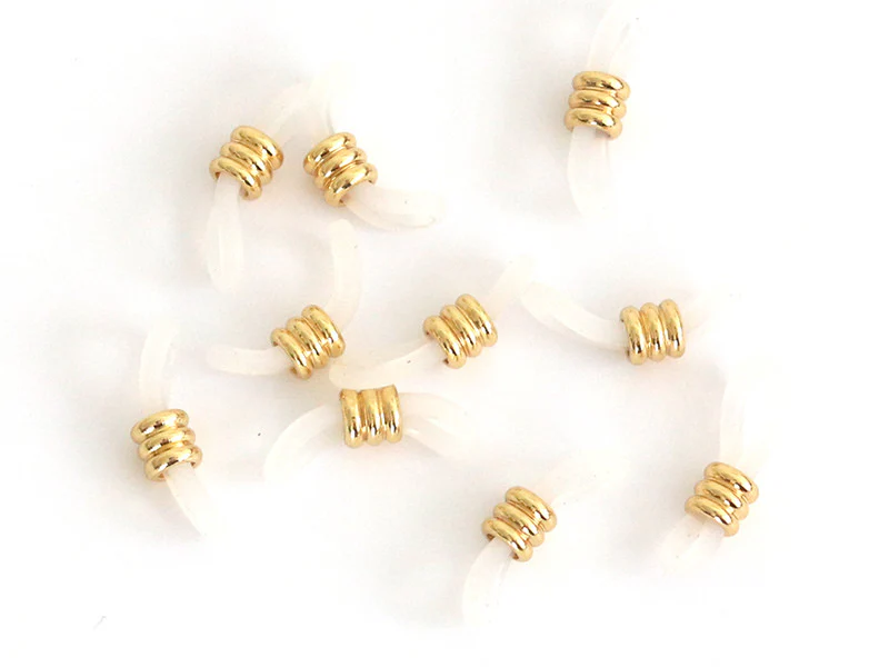 10 embouts deluxe pour cordon à lunettes - doré