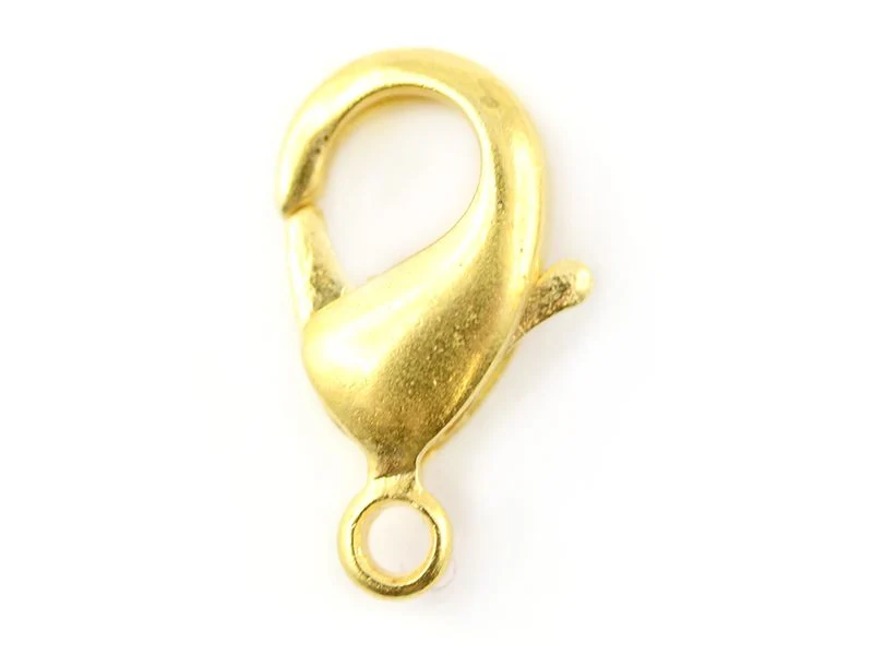 10 fermoirs mousqueton 10 mm - couleur or - Image 2