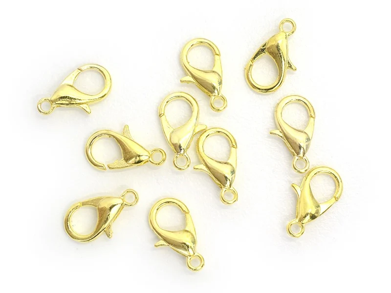 10 fermoirs mousquetons 12 mm - doré - Image 3