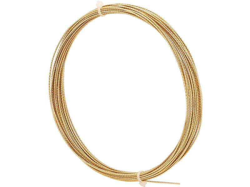 10 mètres de fil de cuivre texturé - doré brillant - 0,8 mm - Image 2