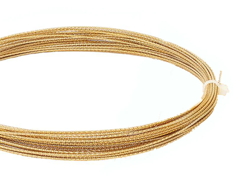 10 mètres de fil de cuivre texturé - doré brillant - 0,8 mm - Image 7