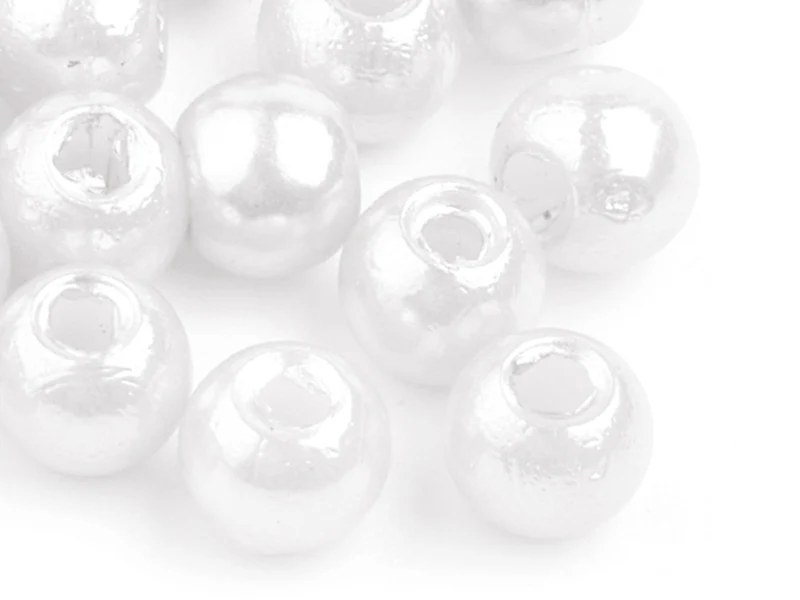 10 perles en plastique imitation perles de culture - 12 mm