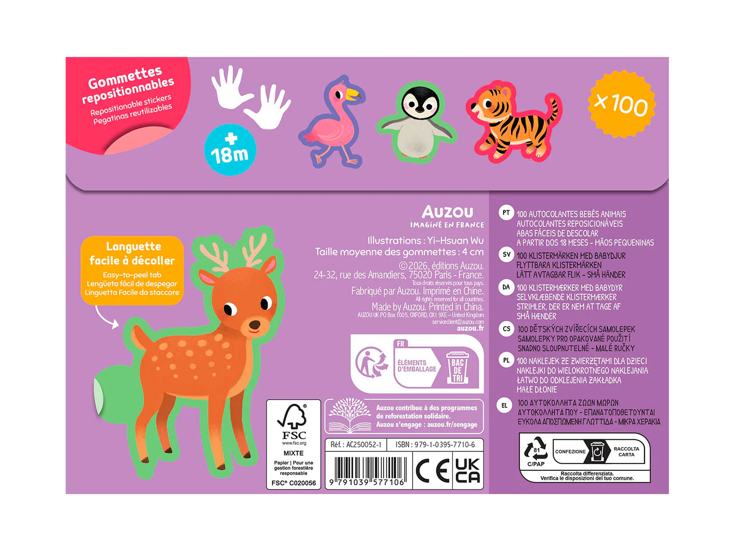 100 Gommettes Bebe Animaux - Auzou - Image 5