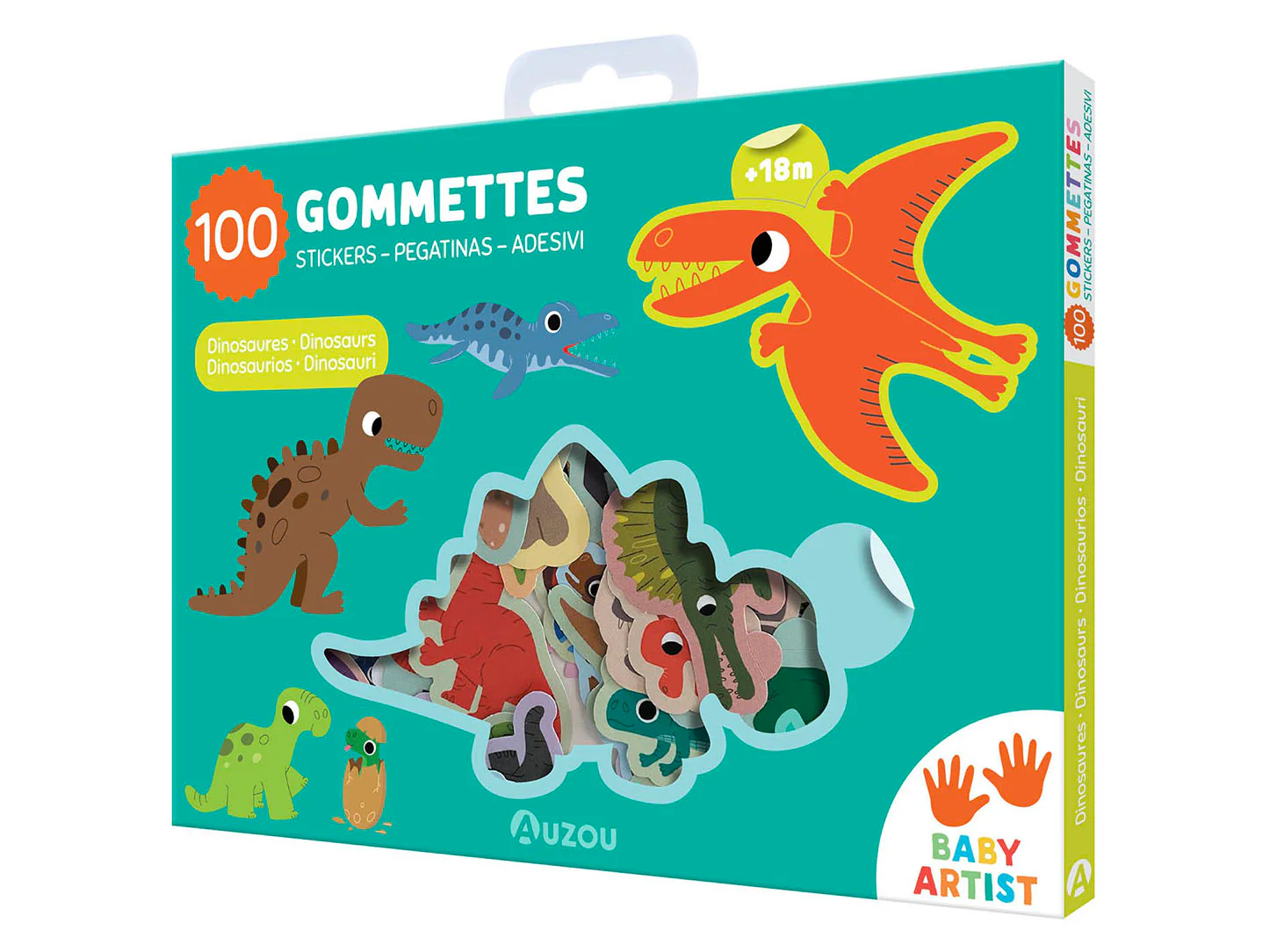 100 Gommettes - Dinosaures - Auzou