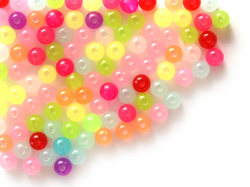 100 perles en plastique rondes 6 mm - multicolores - Image 13