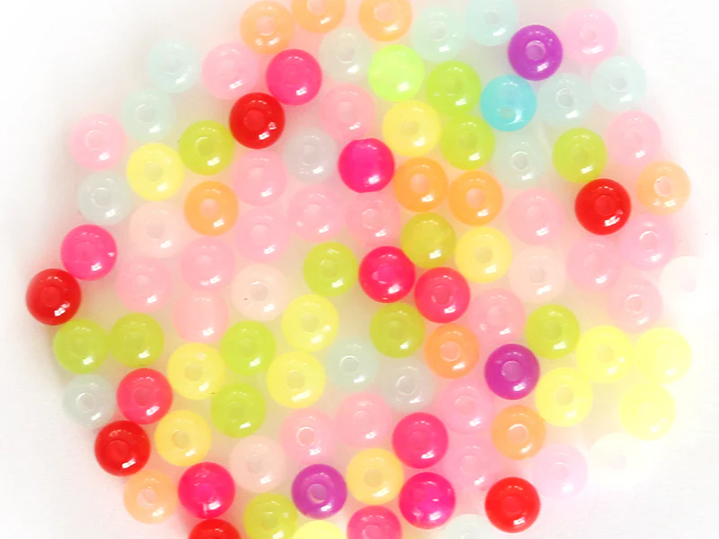 100 perles en plastique rondes 6 mm - multicolores - Image 6