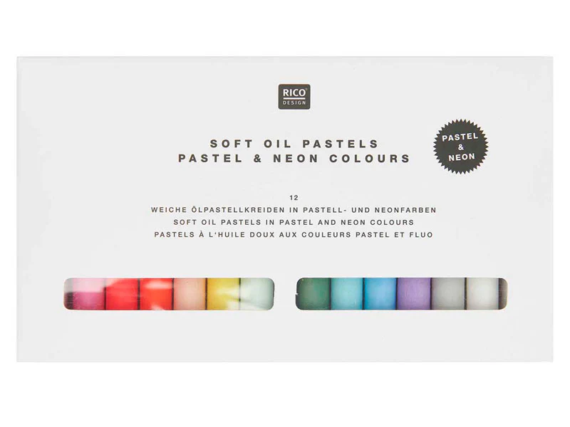 12 pastels à l'huile - Pastel et Néon