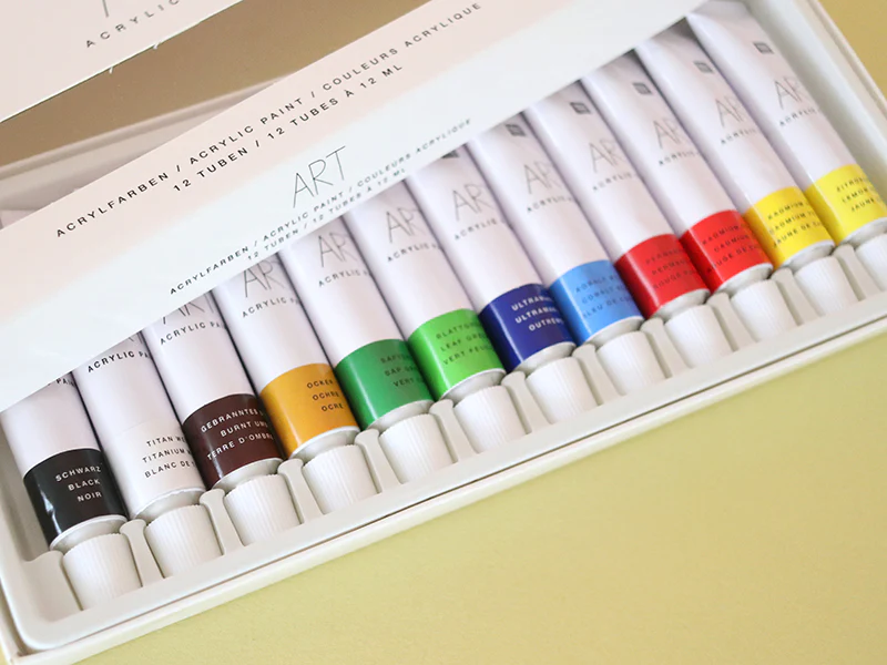 Set de 12 tubes de peinture acrylique - Image 3