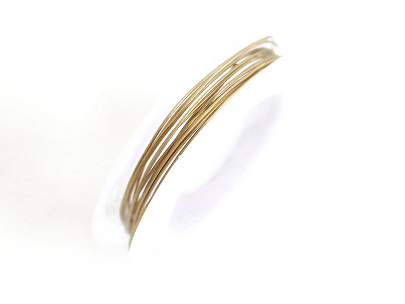 2 m de fil de laiton fin - Doré à l’or fin 18K - 0,6 mm - Image 3