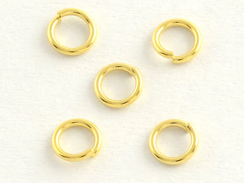 20 anneaux 8 mm - doré à l'or fin 18k - Image 2