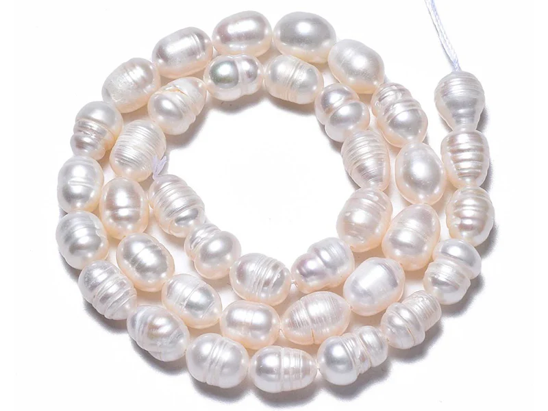 20 perles de culture forme grain de riz - 10 mm env - Image 3
