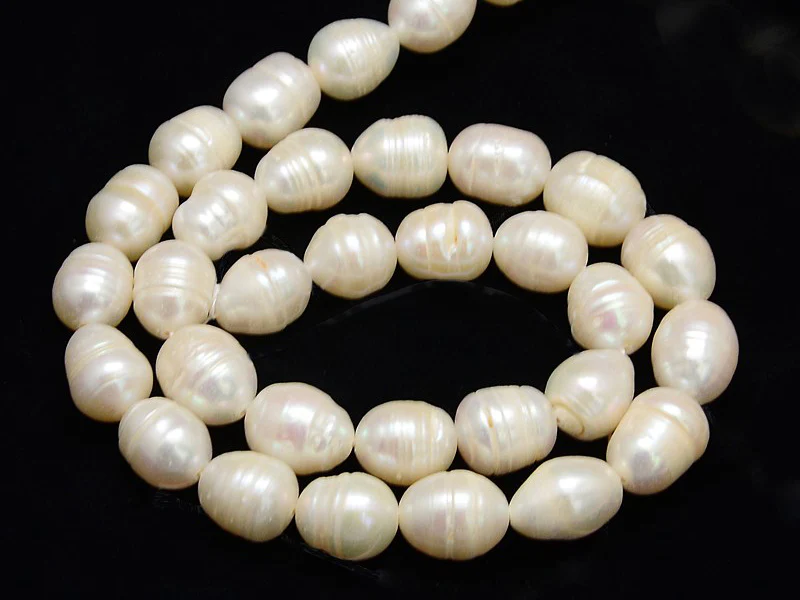 20 perles de culture forme grain de riz - 9 mm environ - Image 4