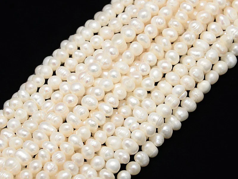20 perles de culture - forme graine - 5 mm environ - Image 2