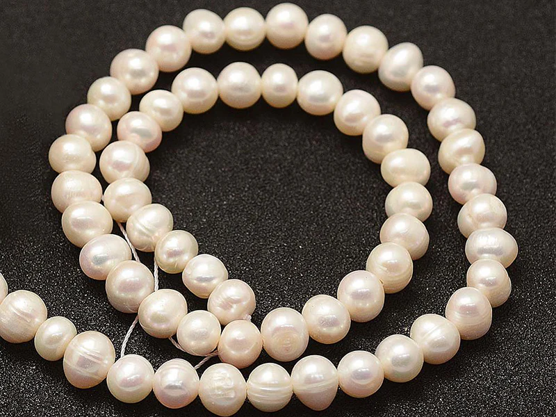 20 perles de culture - forme graine - 7 mm environ - Image 2