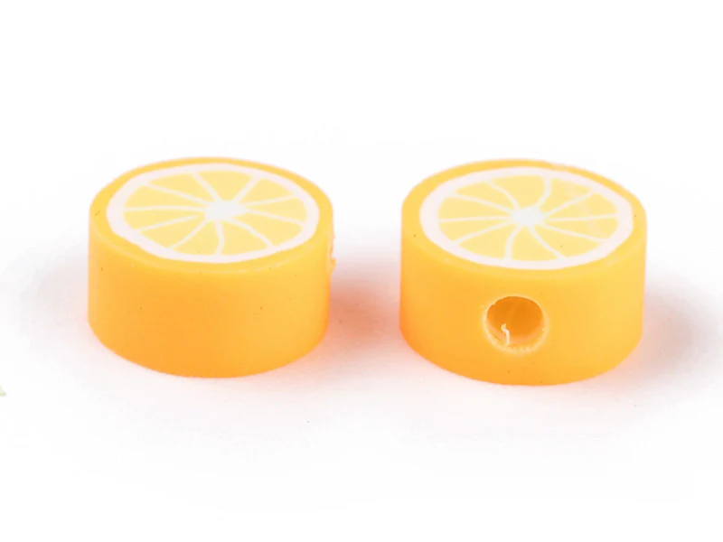 20 perles en pâte polymère - fruits variés - Image 4
