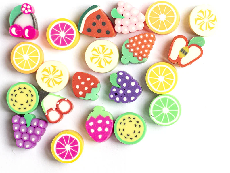 20 perles en pâte polymère - fruits variés - Image 6