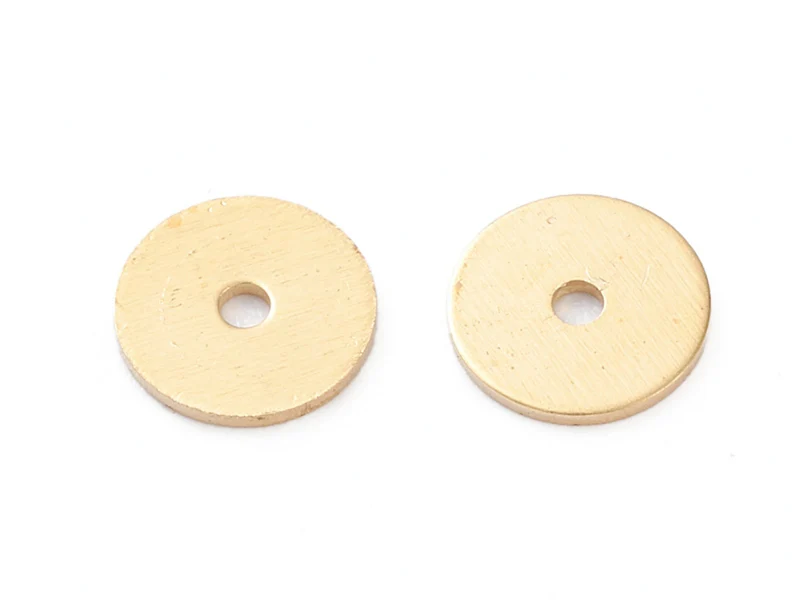 20 perles intercalaires heishi - Doré à l'or fin 18k - 6 x 0,5 mm - Image 2