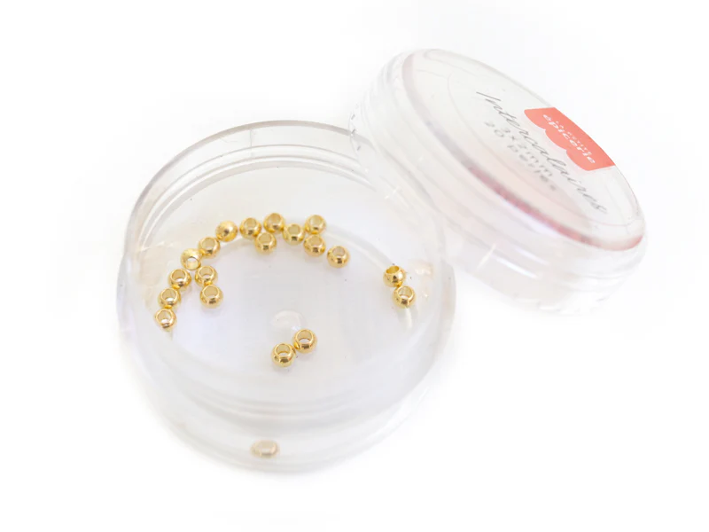 20 perles rondelles intercalaires rondes couleur doré - 3x2 mm