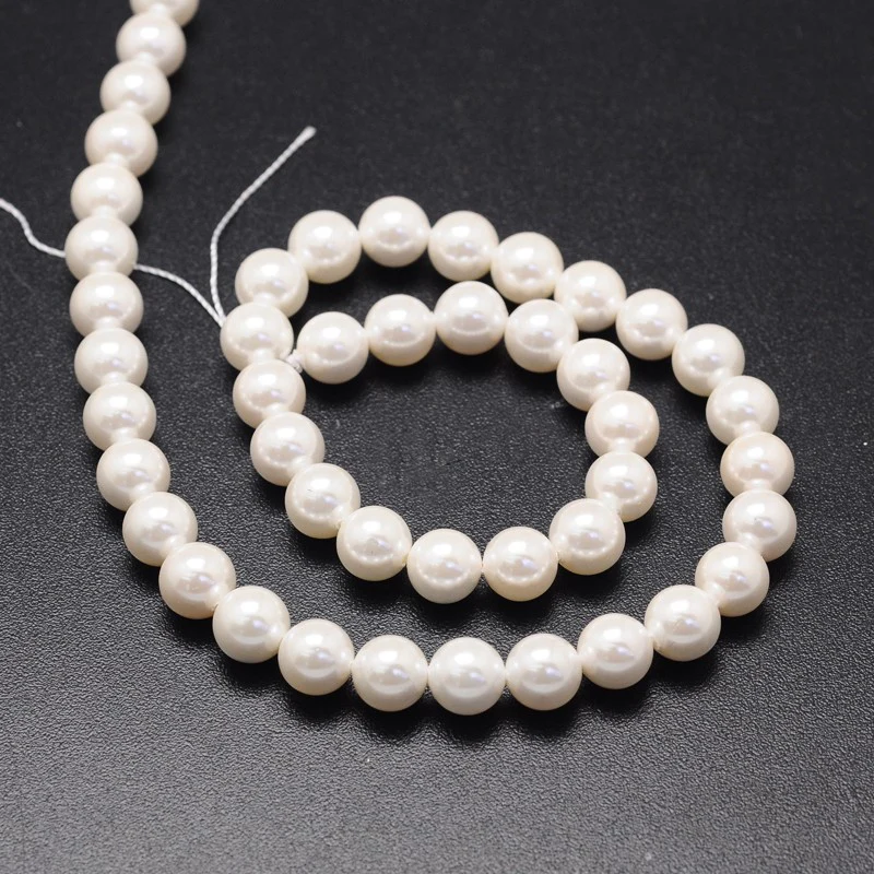 20 perles rondes effet culture - 6 mm - Image 3