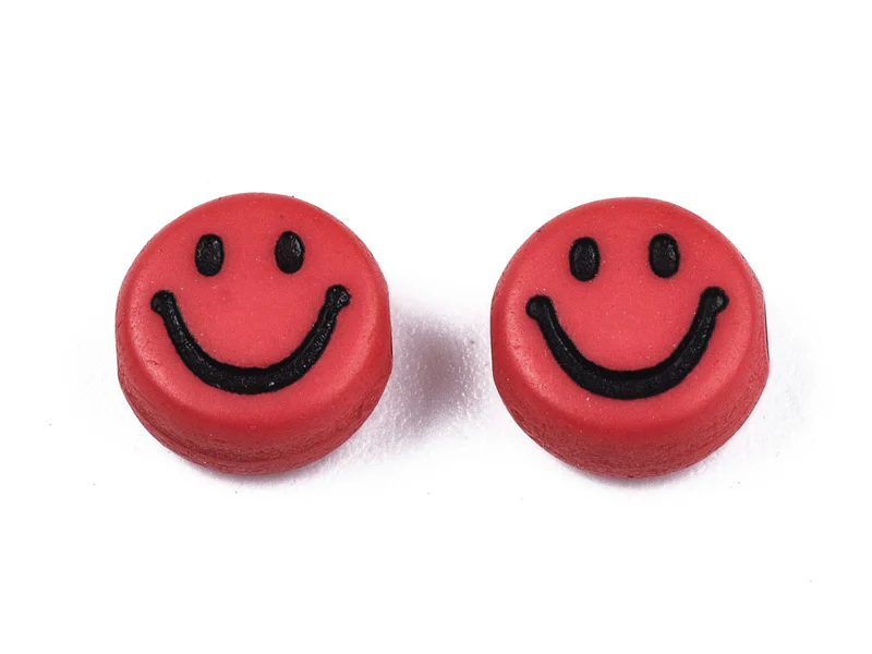 20 perles sourire en acrylique opaque - Multicolore - Image 2