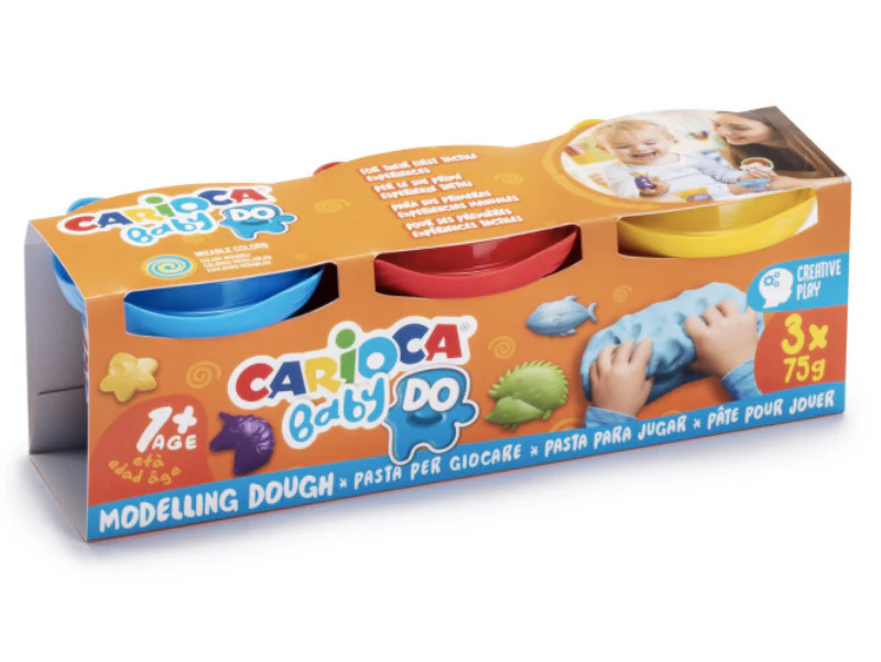 3 pots de pâte à modeler pour bébés et enfants - babydo