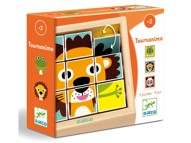 3 puzzles en bois - Tournanimo - 9 pièces