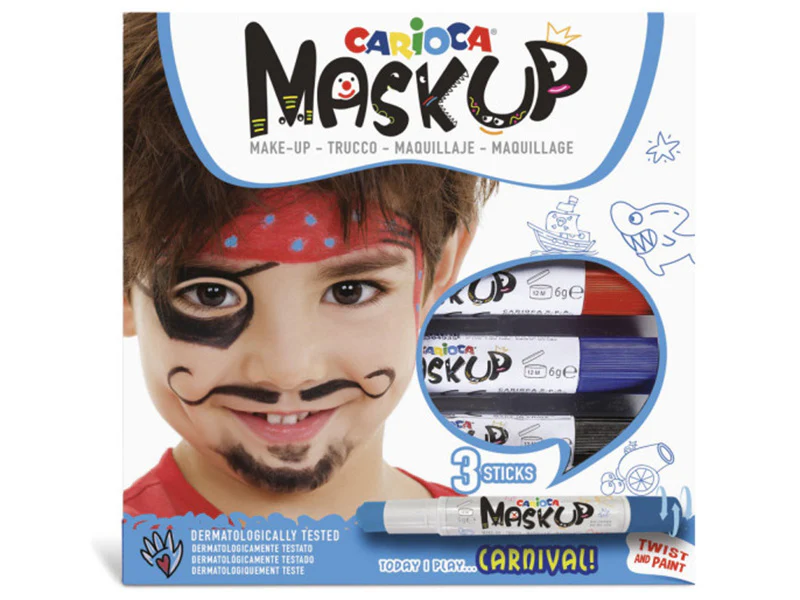 3 sticks de peinture sur visage - Maskup Carnaval - Carioca