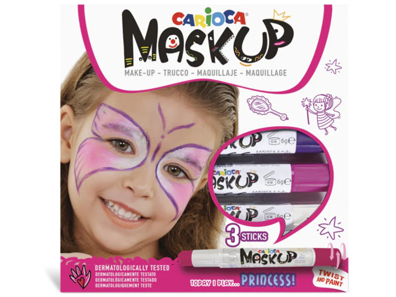 3 sticks de peinture sur visage - Maskup Princesse - Carioca
