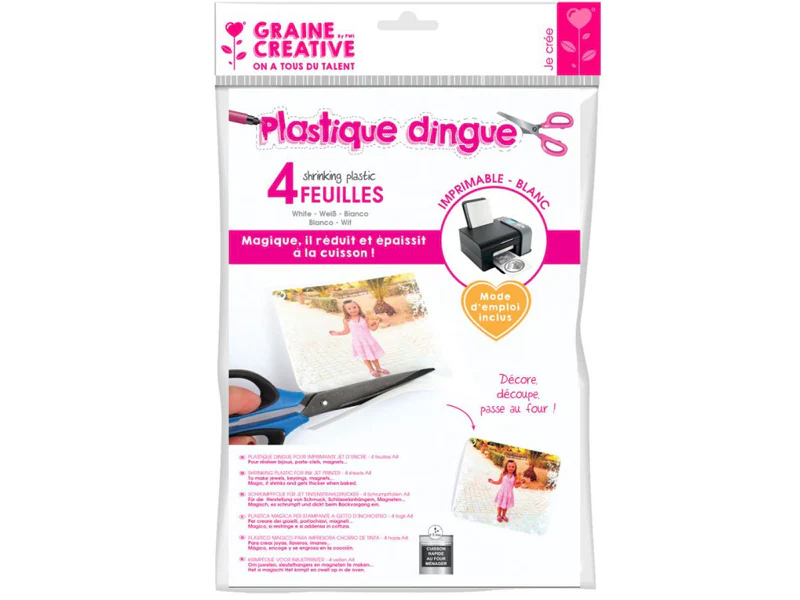 4 feuilles de plastique fou / plastique dingue - tranparent