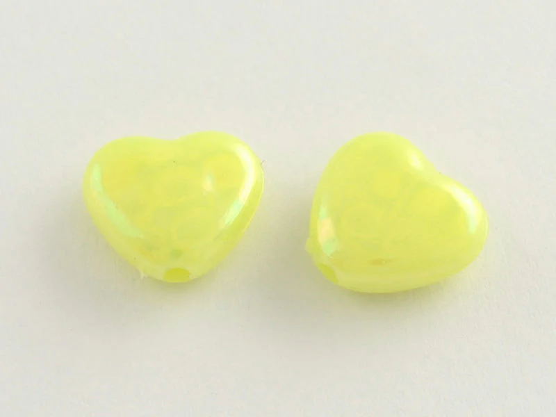 50 perles cœurs nacrés - 12 mm - Image 8