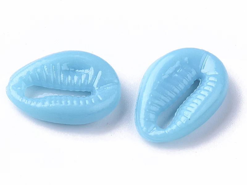 50 perles coquillages cauri en plastique - multicolore - Image 2