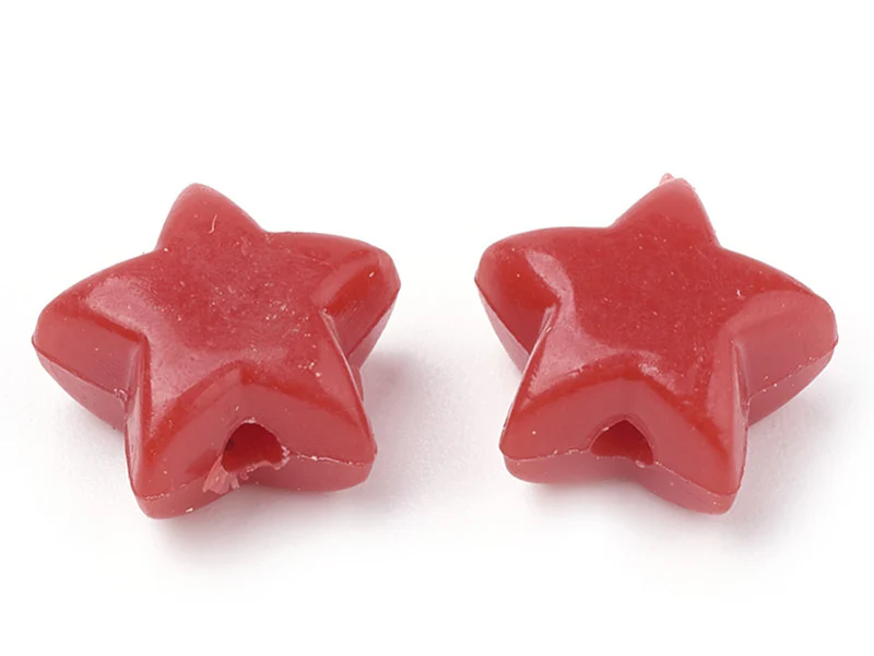 50 perles en plastique - étoiles couleur vive - 12 mm - Image 5