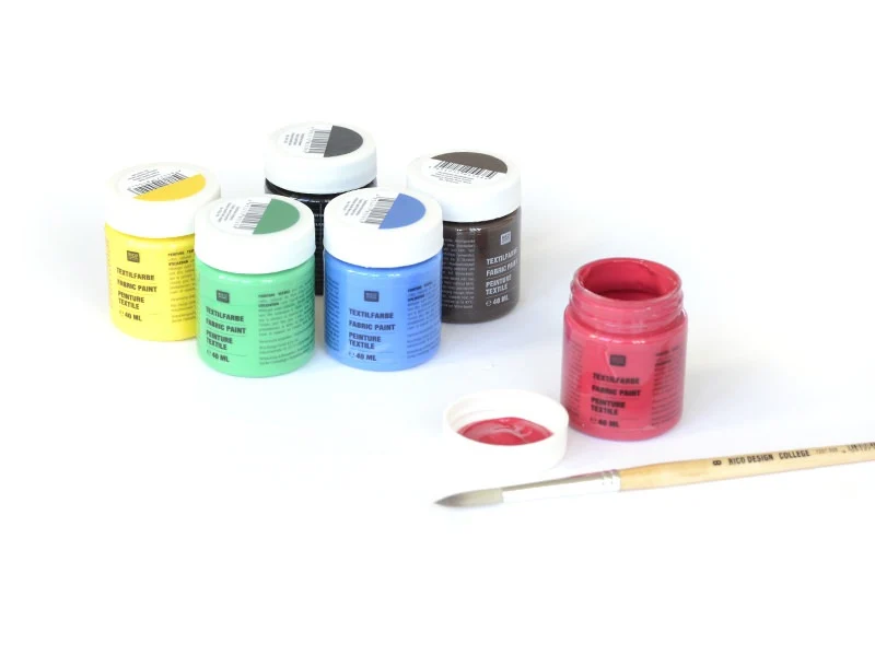6 pots de peinture pour textile - Basique - Image 4