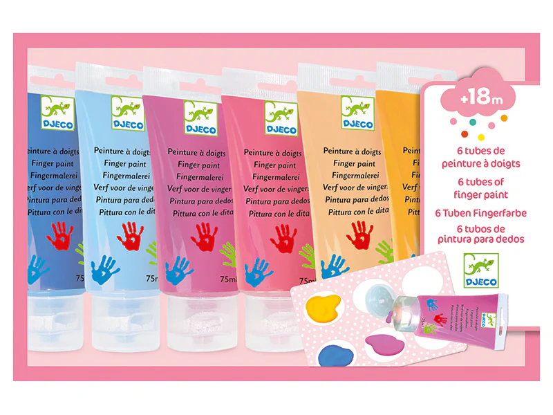 6 tubes de peinture à doigts Sweet - Image 2