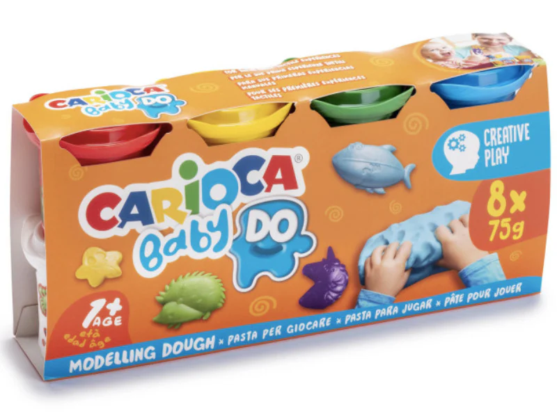 8 pots de pâte à modeler pour bébés et enfants - babydo