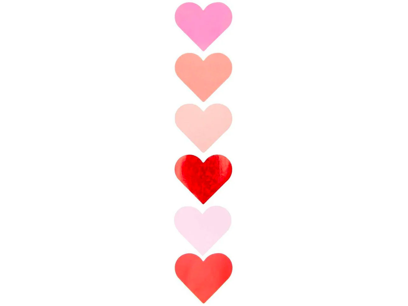 Autocollants coeurs, rouge, holographique 120 pcs - Rico Design - Image 3
