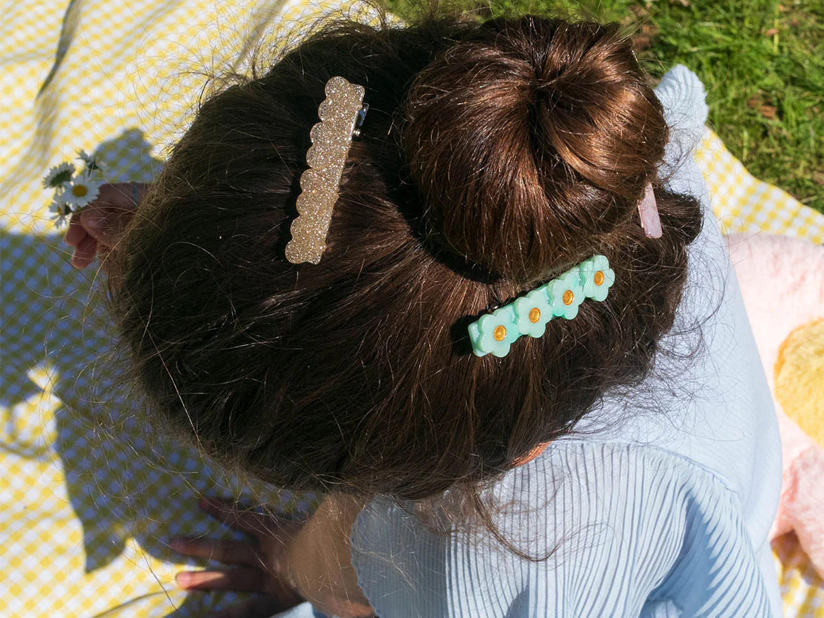 Barrette cheveux - Coeur Doré - Image 3