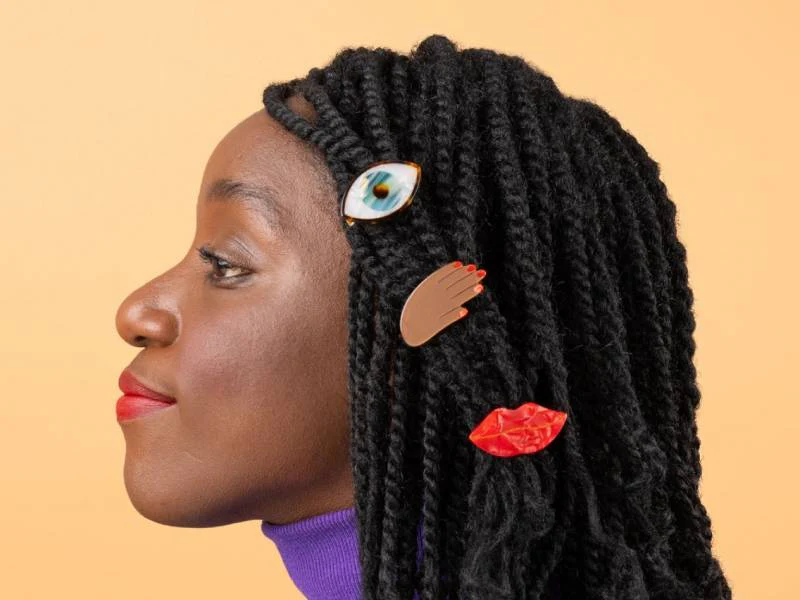 Barrette cheveux - Oeil bleu - Image 3