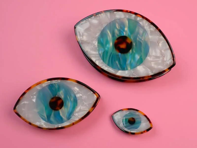 Barrette cheveux - Oeil bleu - Image 6