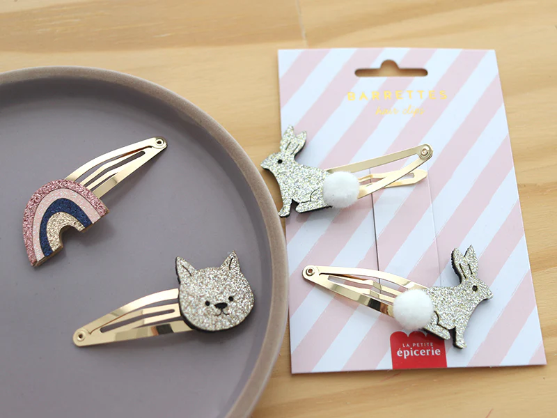 Barrettes cheveux - Lapins - Image 3