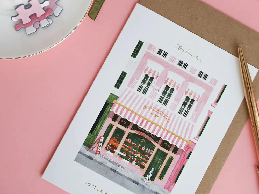 Carte dâanniversaire aquarelle & dorure - Birthday Bakery - ATWS - Image 3
