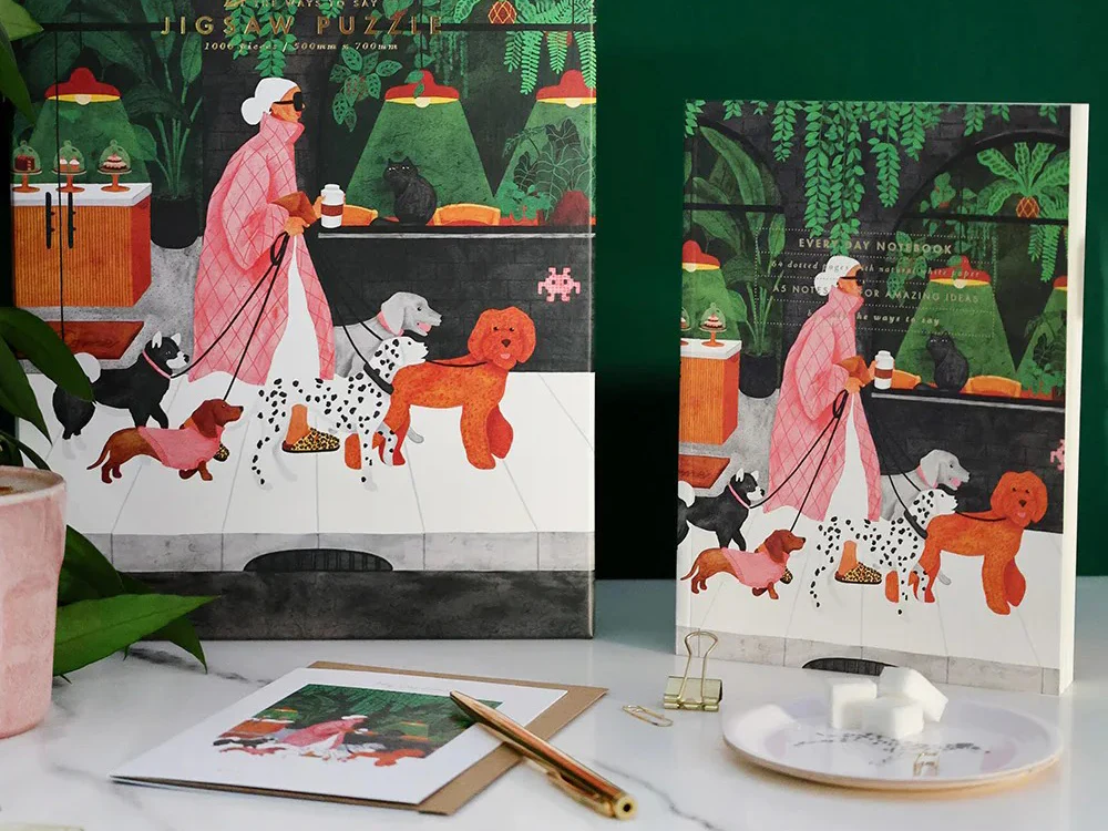 Carte d'anniversaire aquarelle & dorure - Birthday dog lovers - ATWS - Image 5