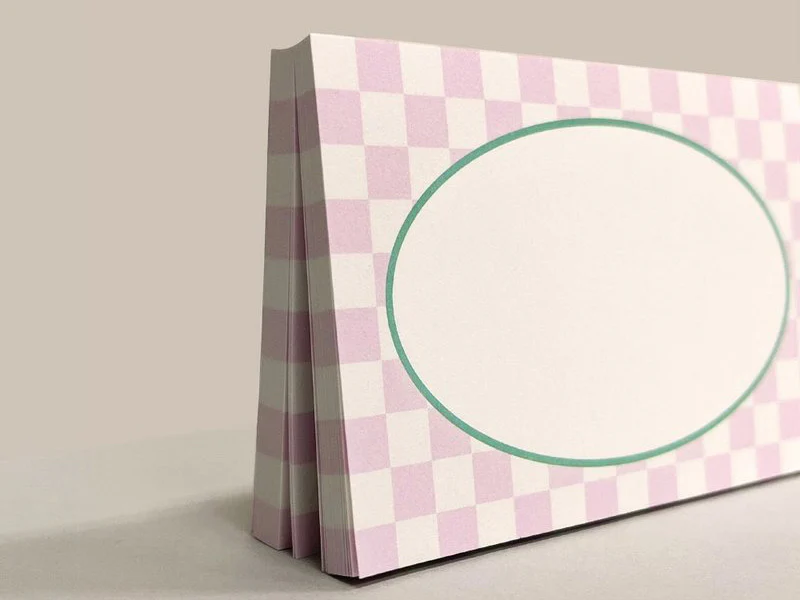Bloc-notes damier rose - Image 2